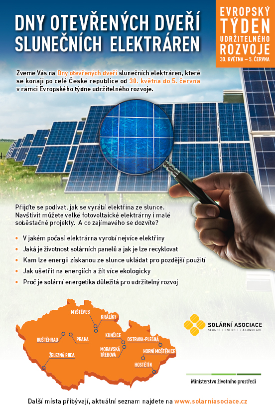 Bannery pro dny otevřeních dveří solárních elektráren
