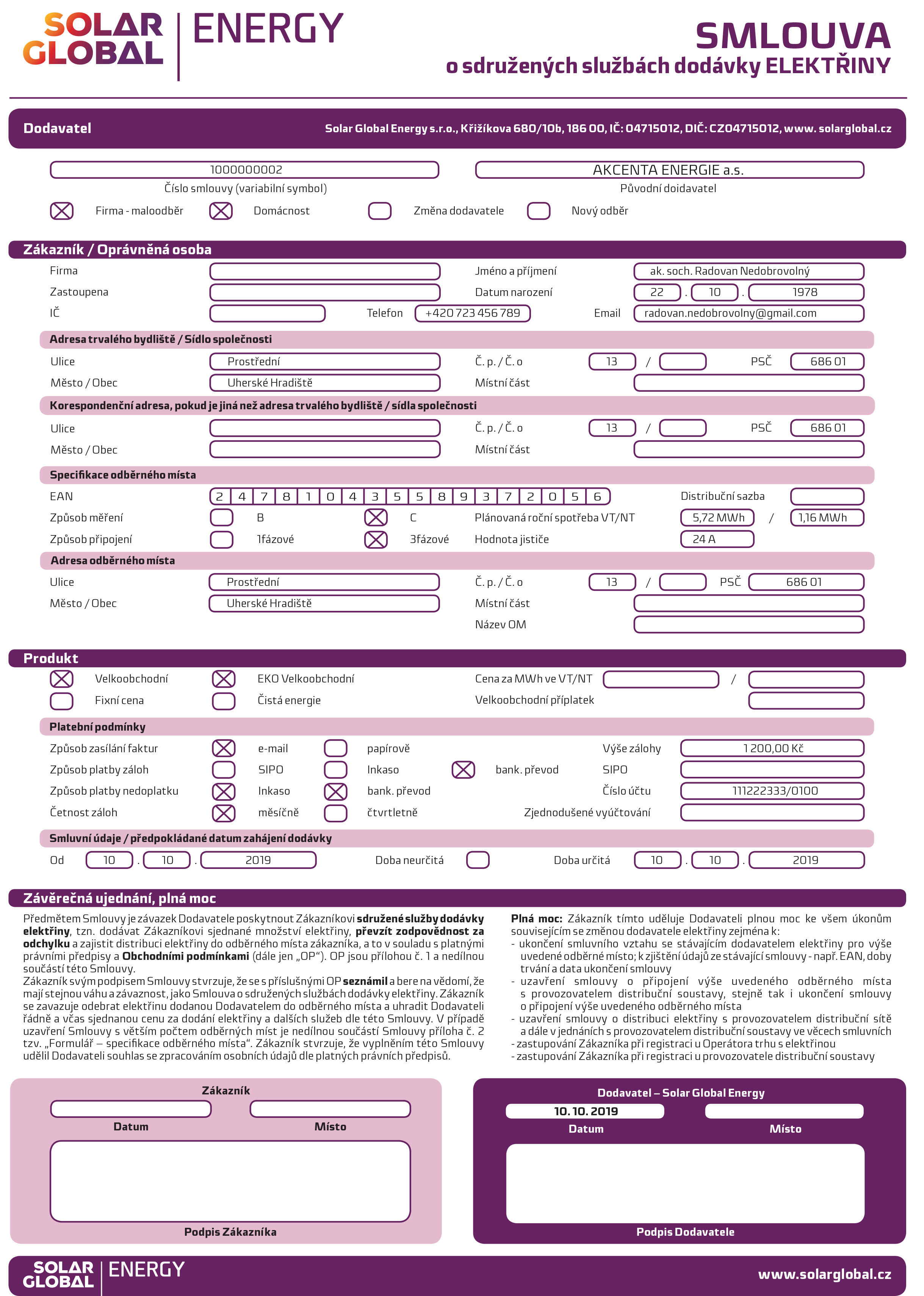 Solar Global - tiskové materiály