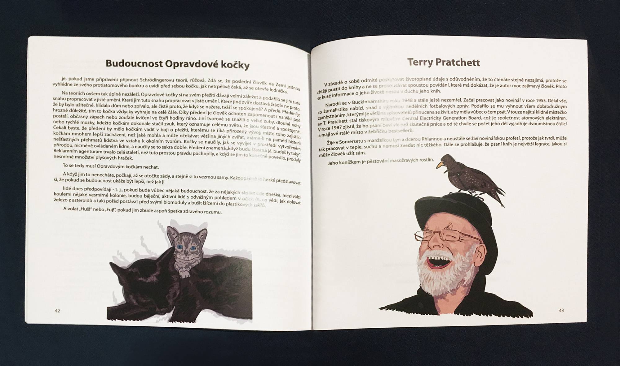 Grafika a sazba knihy Terry Pratchett Nefalšovaná kočka